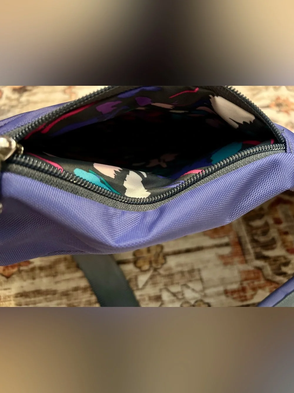 Vera Bradley Lighten Up Sling Backpack Wisteria Purple Travel Crossbody Purse